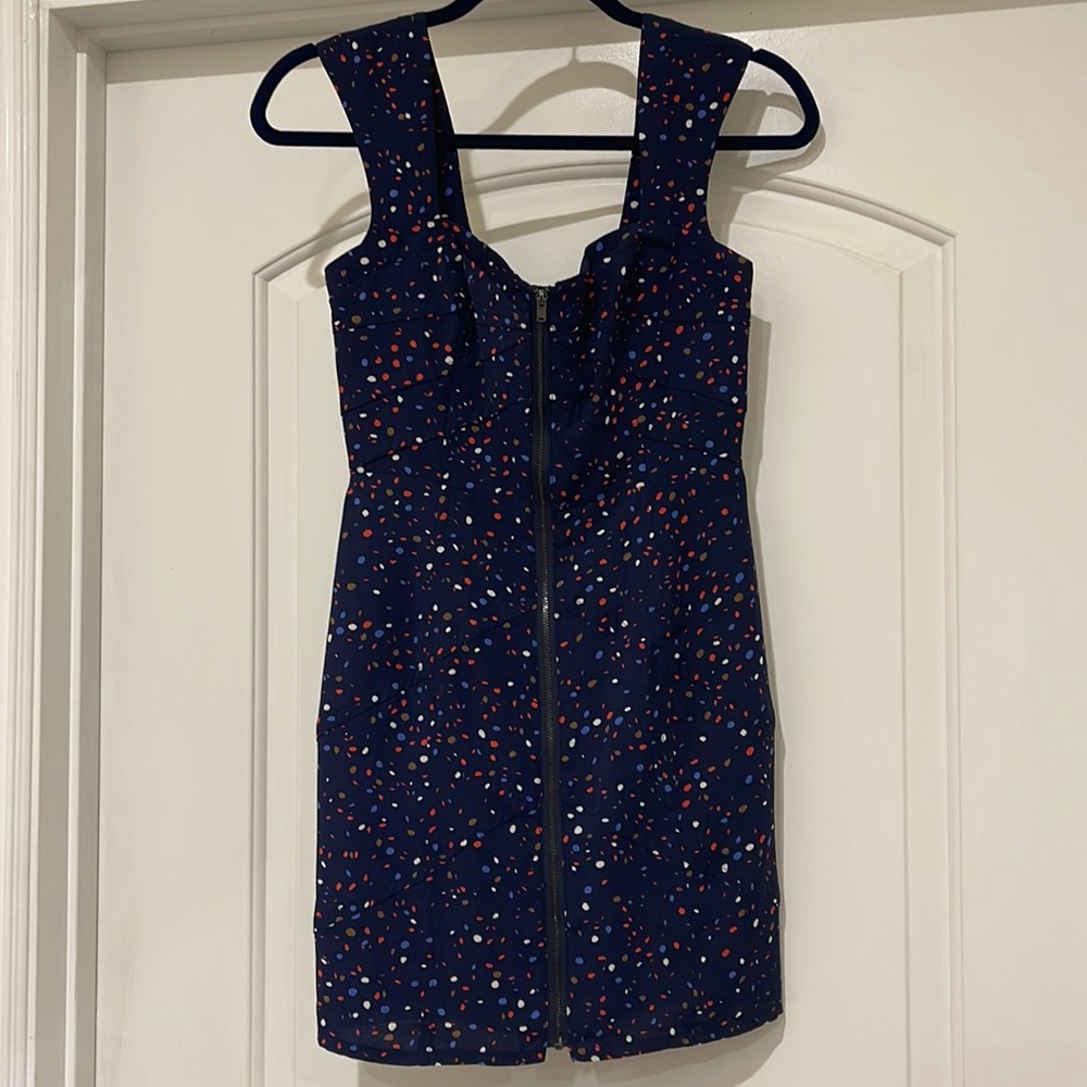 BCBGGeneration Mini Print Dress with Zipper Size XXS